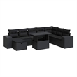 vidaXL 9 Piece Sofa Set in Black/Gray