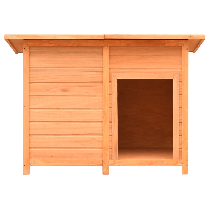 vidaXL Solid Pine Wood Dog House in Brown/Green