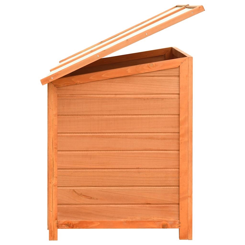 vidaXL Solid Pine Wood Dog House in Brown/Green