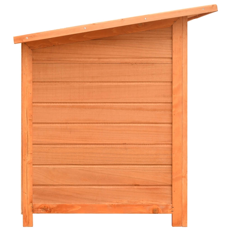 vidaXL Solid Pine Wood Dog House in Brown/Green