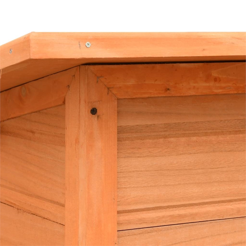 vidaXL Solid Pine Wood Dog House in Brown/Green