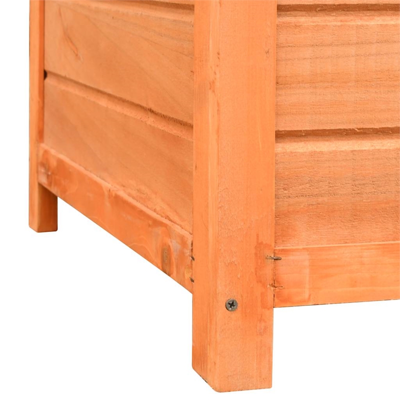 vidaXL Solid Pine Wood Dog House in Brown/Green