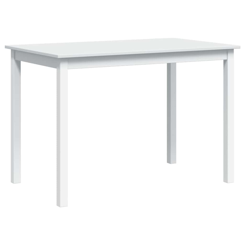 vidaXL 5 Pc Pine Wood Dining Table Set in White