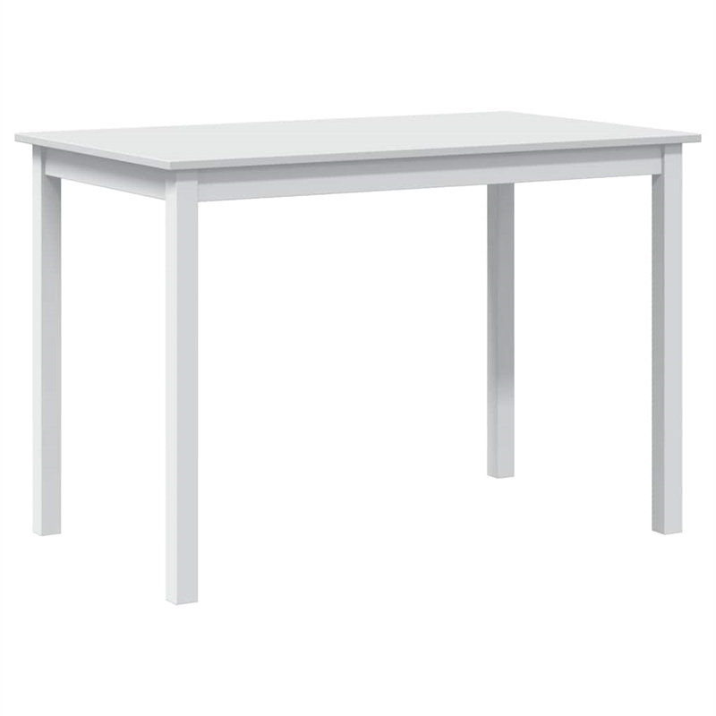 vidaXL 5 Pc Pine Wood Dining Table Set in White