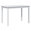 vidaXL 5 Pc Pine Wood Dining Table Set in White