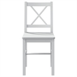 vidaXL 5 Pc Pine Wood Dining Table Set in White