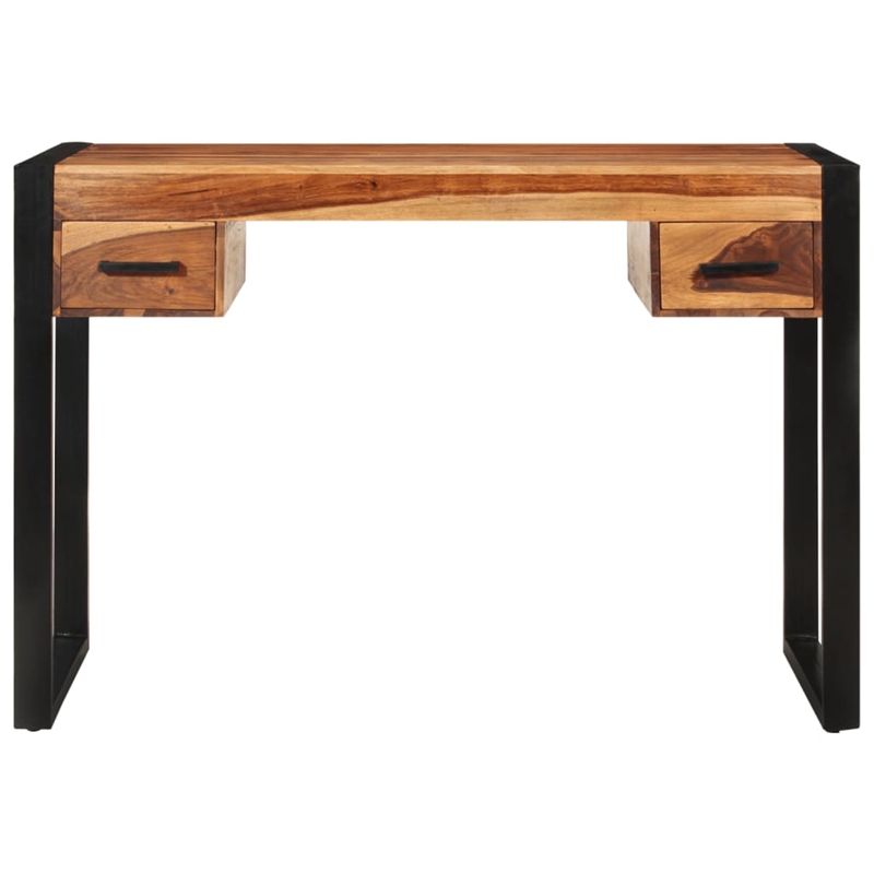 vidaXL Solid Acacia Wood Medium Desk in Brown