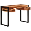 vidaXL Solid Acacia Wood Medium Desk in Brown