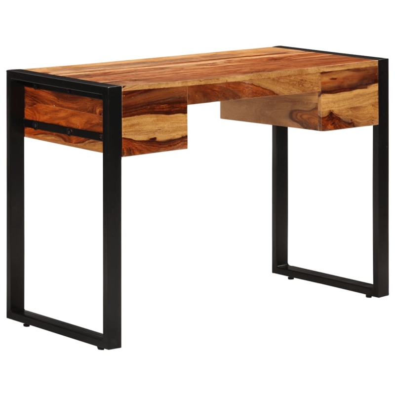 vidaXL Solid Acacia Wood Medium Desk in Brown