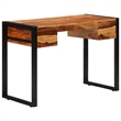 vidaXL Solid Acacia Wood Medium Desk in Brown