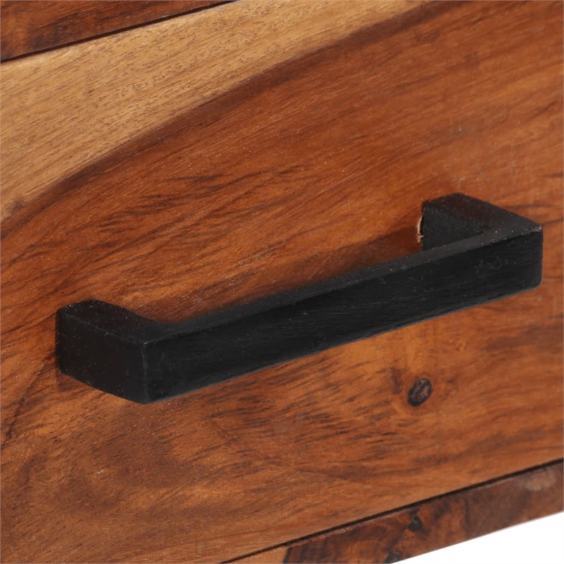 vidaXL Solid Acacia Wood Medium Desk in Brown