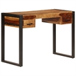 vidaXL Solid Acacia Wood Medium Desk in Brown