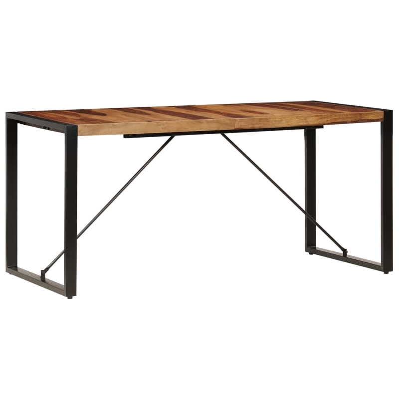vidaXL Industrial Solid Wood Dining Table in Brown