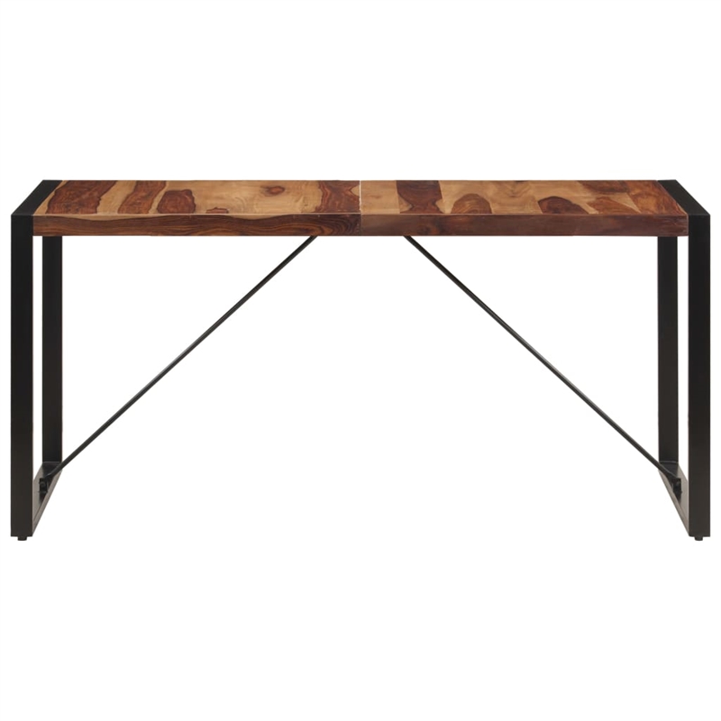 vidaXL Industrial Solid Wood Dining Table in Brown