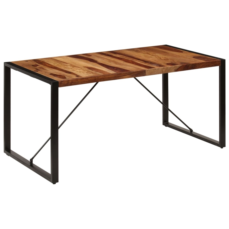 vidaXL Industrial Solid Wood Dining Table in Brown