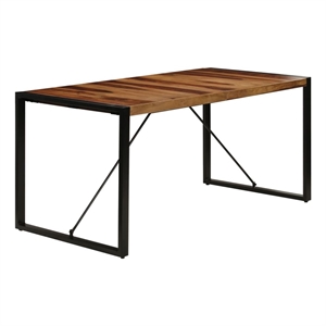 vidaXL Industrial Solid Wood Dining Table in Brown