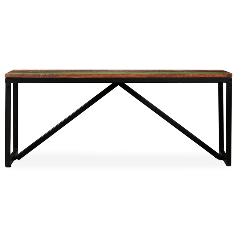 vidaXL Solid Reclaimed Wood Bench in Multi-Color