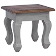 vidaXL Solid Mahogany Wood Large Nesting Table in White