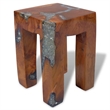 vidaXL Solid Teak Wood Stool in Multi-Color