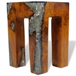 vidaXL Solid Teak Wood Stool in Multi-Color