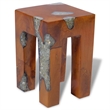 vidaXL Solid Teak Wood Stool in Multi-Color