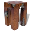 vidaXL Solid Teak Wood Stool in Multi-Color