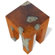 vidaXL Solid Teak Wood Stool in Multi-Color