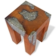 vidaXL Solid Teak Wood Stool in Multi-Color