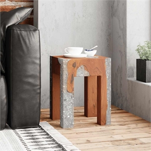 vidaXL Solid Teak Wood Stool in Multi-Color