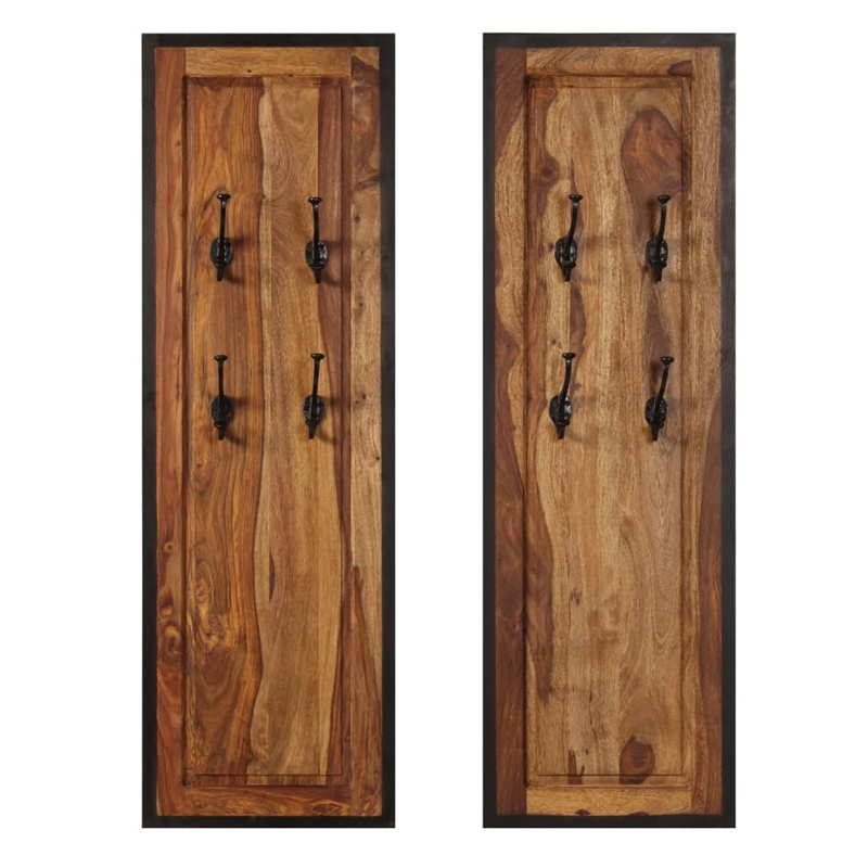 vidaXL Acacia Wood Coat Rack with Natural Grain Patterns in Brown
