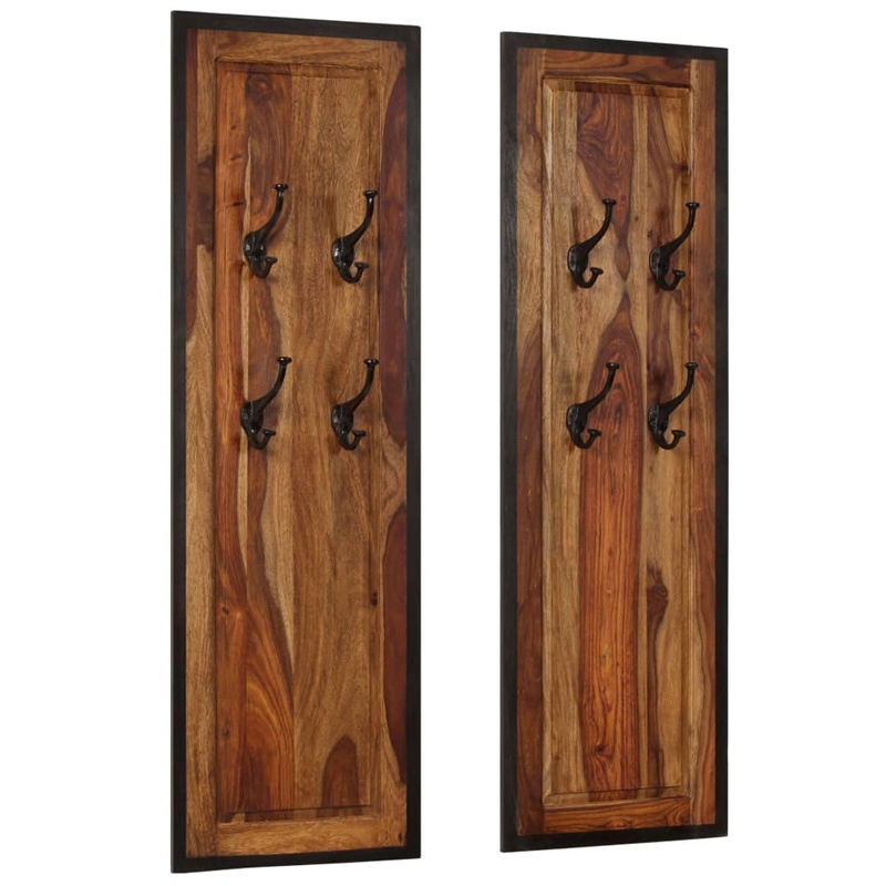 vidaXL Acacia Wood Coat Rack with Natural Grain Patterns in Brown