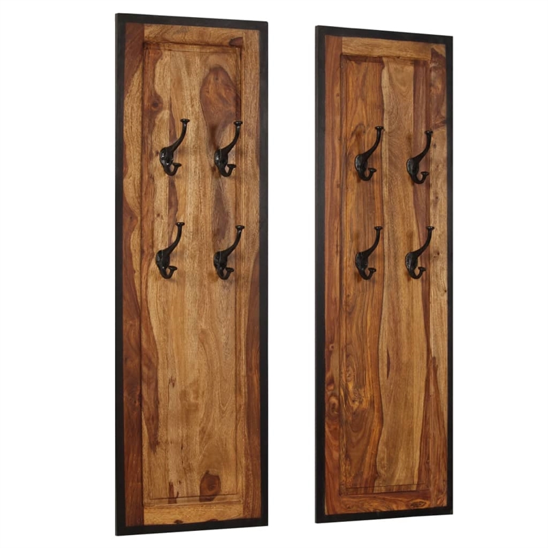 vidaXL Acacia Wood Coat Rack with Natural Grain Patterns in Brown