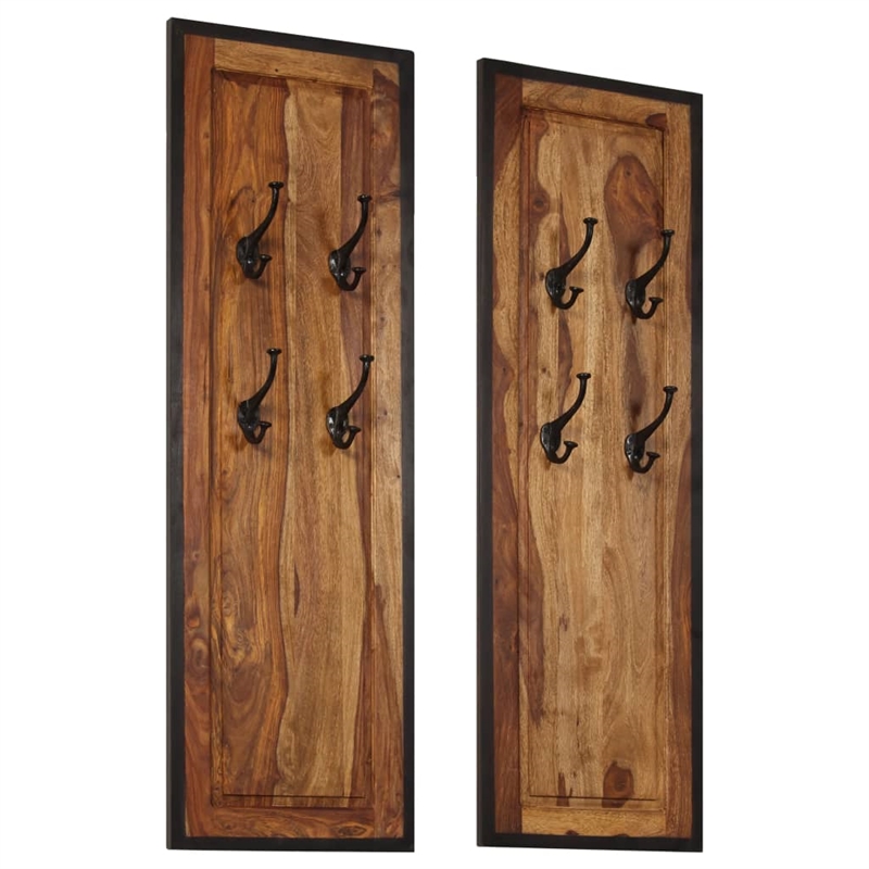 vidaXL Acacia Wood Coat Rack with Natural Grain Patterns in Brown