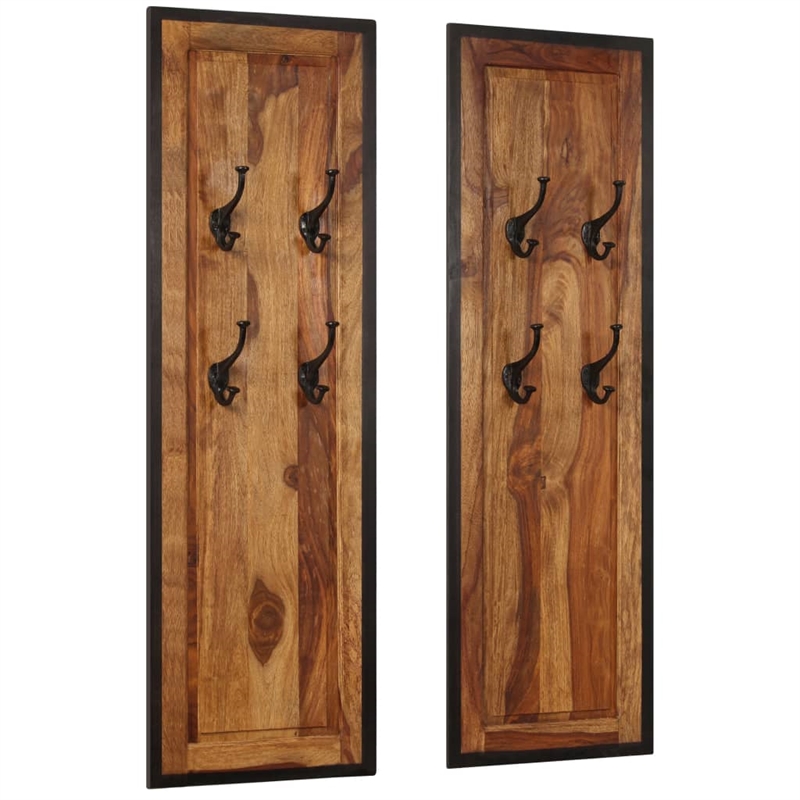 vidaXL Acacia Wood Coat Rack with Natural Grain Patterns in Brown
