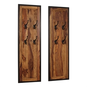 vidaXL Acacia Wood Coat Rack with Natural Grain Patterns in Brown