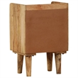 vidaXL Natural Mango Wood Bedside Cabinet in Brown