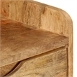 vidaXL Natural Mango Wood Bedside Cabinet in Brown