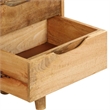 vidaXL Natural Mango Wood Bedside Cabinet in Brown