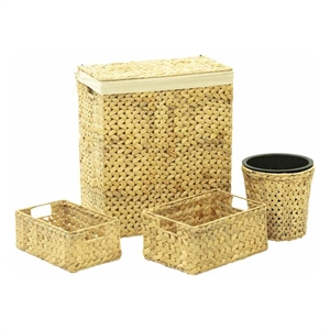 vidaXL Bathroom Set in Natural and Cream