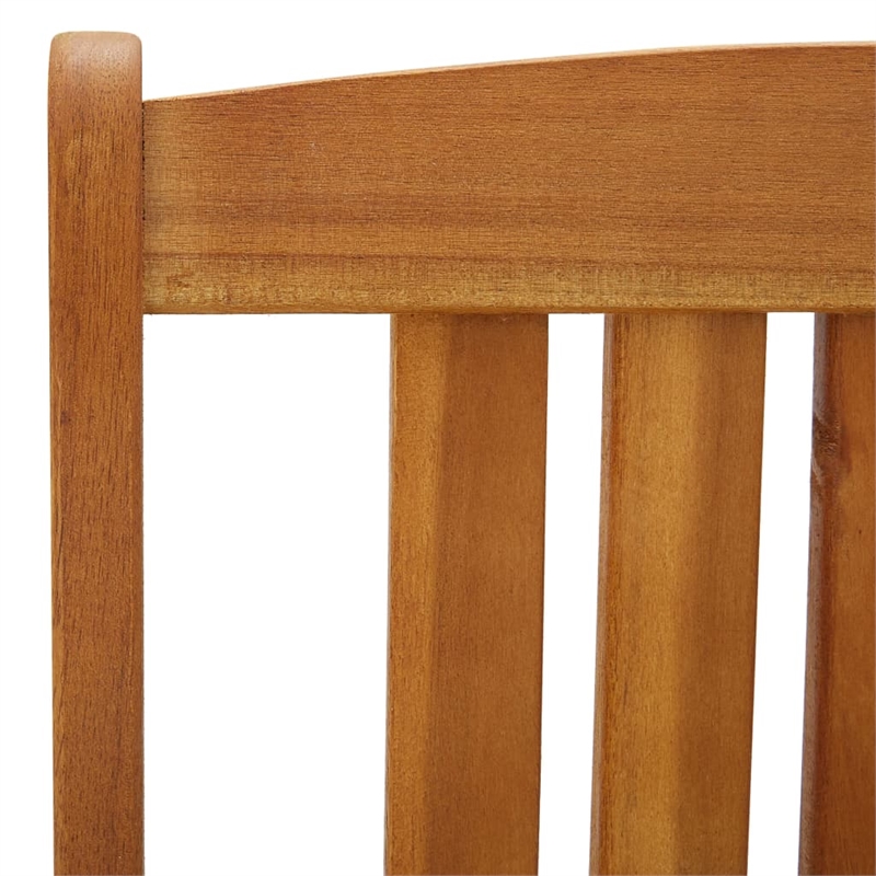 vidaXL Natural Wood Garden Chair in Anthracite/Natural (Set of 2)
