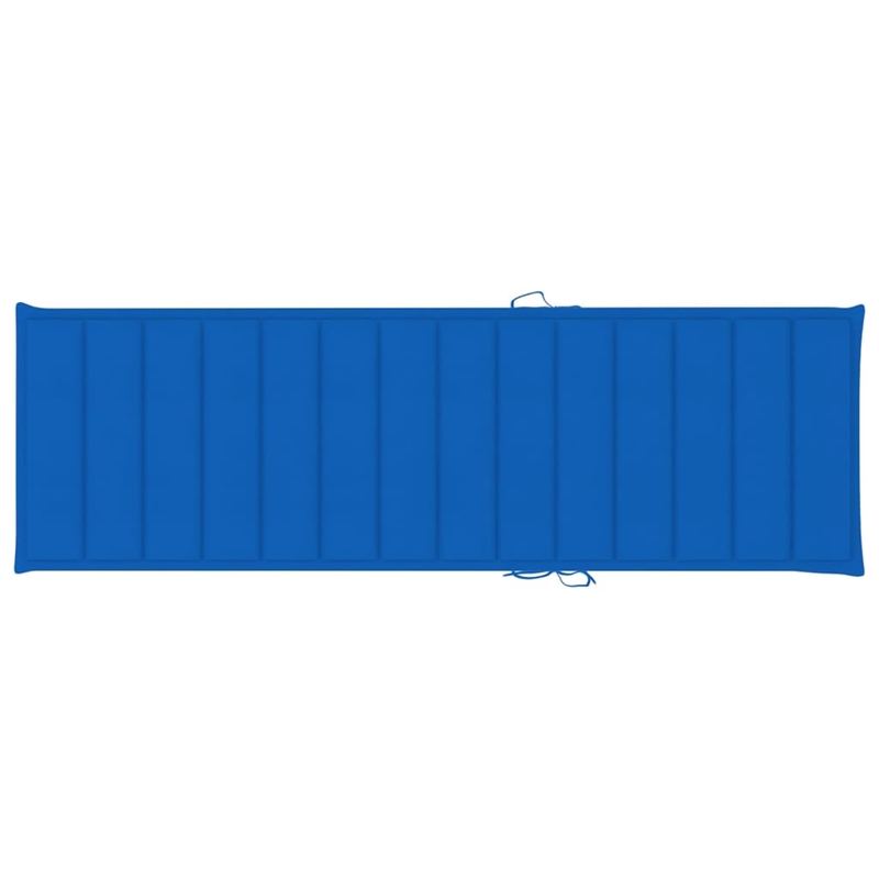 vidaXL Solid Acacia Wood Sun lounger in Royal Blue