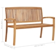 vidaXL Solid Teak Wood Medium Garden Bench in Anthracite
