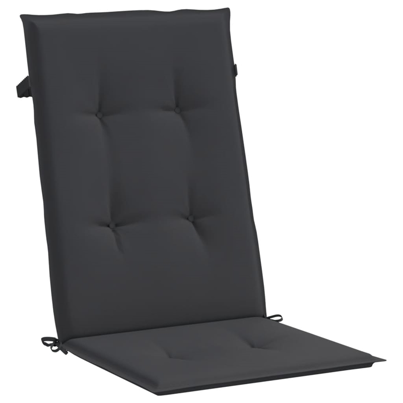 vidaXL Highback Chair Cushion in Black (Set of 6)