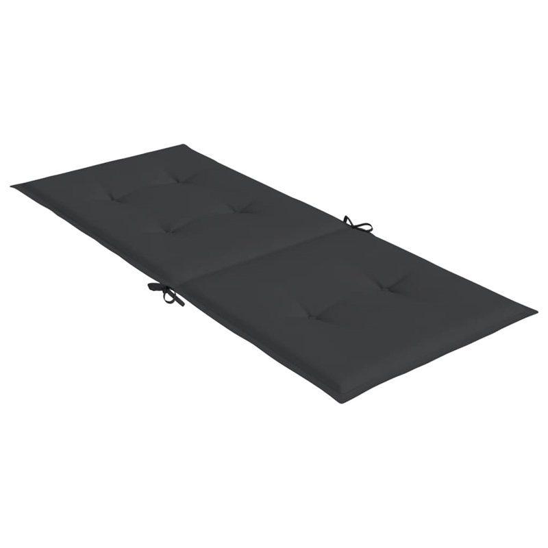vidaXL Highback Chair Cushion in Black (Set of 6)
