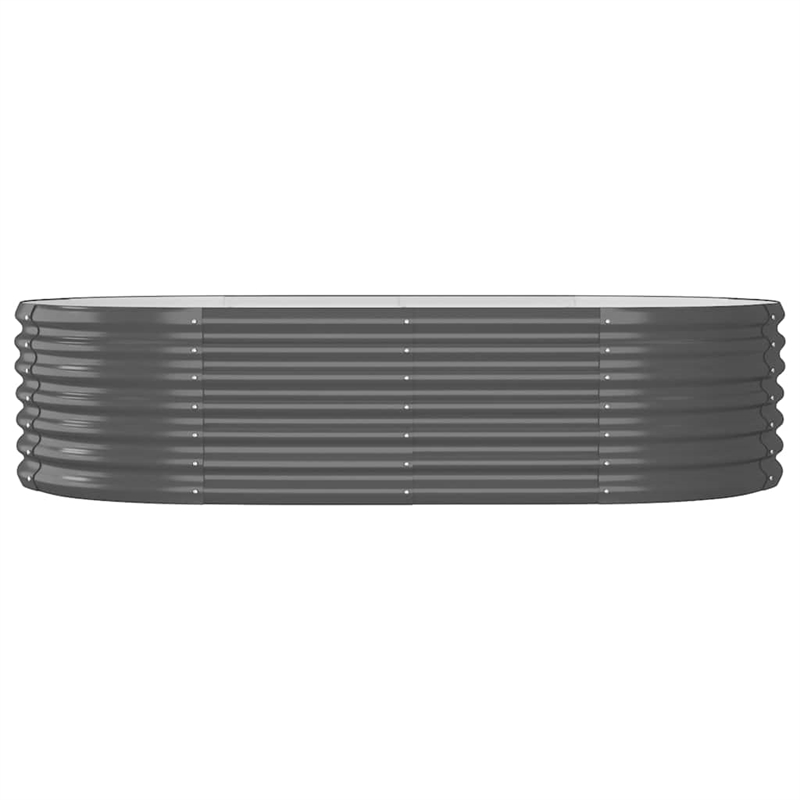 vidaXL Powder-Coated Steel Raised Garden Bed in Anthracite