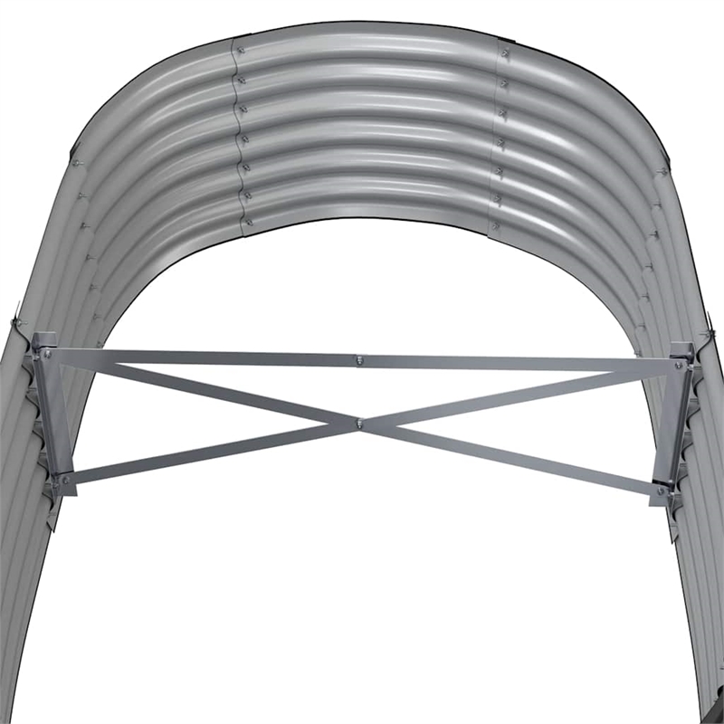 vidaXL Powder-Coated Steel Raised Garden Bed in Anthracite