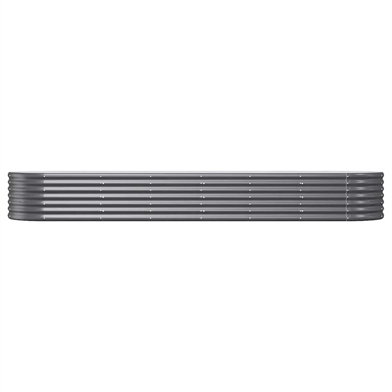 vidaXL Large Powder-Coated Steel Raised Garden Bed in Anthracite