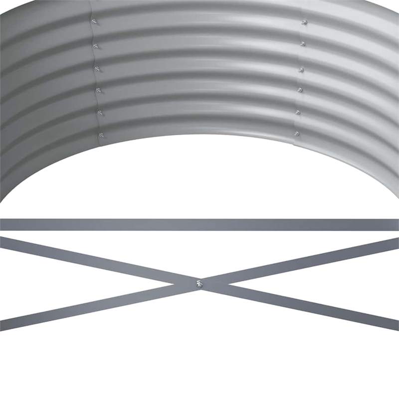 vidaXL Large Powder-Coated Steel Raised Garden Bed in Anthracite