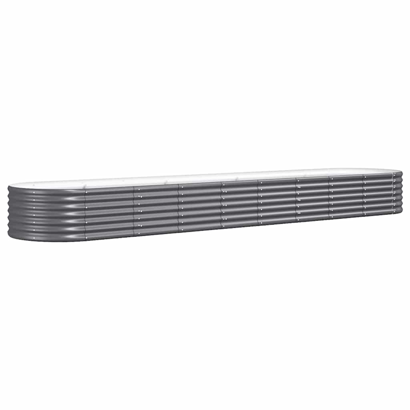 vidaXL Large Powder-Coated Steel Raised Garden Bed in Anthracite
