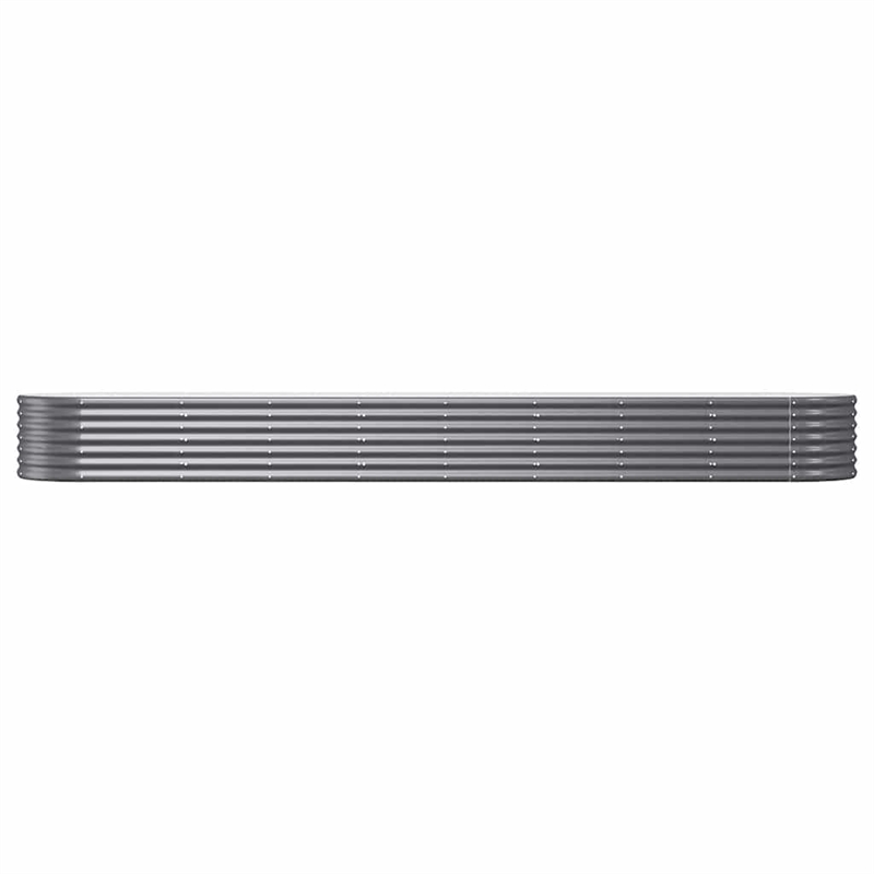 vidaXL Large Powder-Coated Steel Raised Garden Bed in Anthracite